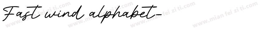 Fast wind alphabet字体转换